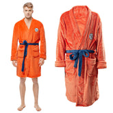 Adult Kids Anime Dragon Ball Son Goku Orange Bathrobe Sleepwear Cosplay Costume Halloween Carnival Suit